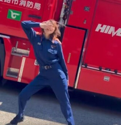 【悲報】姫路市消防局の女性消防士、キレッキレのダンスを披露するも批判殺到