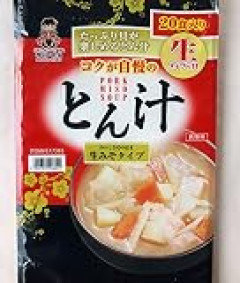久々に豚汁作ったら具沢山で栄養満点、生き返るわあ 具はパックの根野菜と冷凍キノコ他10種類は入れたかな