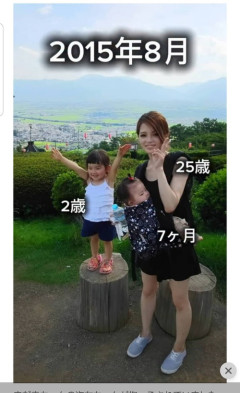 【画像】25歳2児のママ→11年後、同じ場所で再現してみた結果ｗｗｗｗ