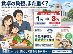 政府、29年4月に中低所得者に現金給付検討　消費税戻すのに合わせ