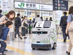 新宿駅に「ごみ箱ロボット」出現　改札内を自動巡回　JR東が実証実験