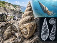まるでソフトクリーム　新種アンモナイトを発見　北海道に避難？
