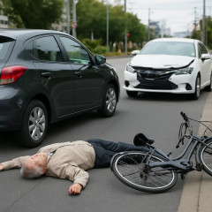 信号待ちの車に追突した後40メートルほどバックして自転車をはね…男性（85）死亡 過失運転傷害の疑いで無職女（55）現行犯逮捕   #横浜 |  これ思い出した  |  なんでバックしたん？