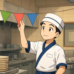 くら寿司のキッチンで従業員をしてます。当店では装飾の旗が1本無くなりました。   |  大学に連絡しろ(；´Д｀)