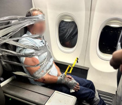 暴れた乗客、粘着テープでファーストクラス席に縛り付け…米旅客機が緊急着陸！