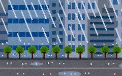 15～18時頃の披露宴でガーデンデザートビュッフェ。前半は雨で、フラワーシャワーなども屋内に変更されたが