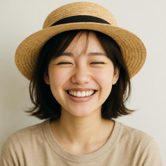 渡邊渚「たくさん笑って過ごせて、楽しかったな～」「ルフィー(※原文ママ)のような麦わら帽子の写真を載せます」笑顔の写真を公開   |  ルフィー❌