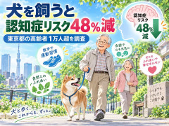 犬を飼うと認知症リスク48％減　東京に住む1万人以上を調査