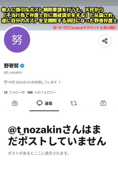 板野友美の代理人弁護士、Xで無差別に削除要請を連発して炎上→アカウントの投稿を全削除して逃亡