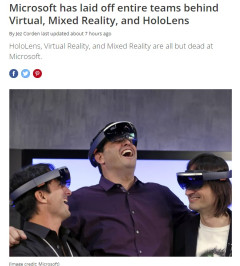 【悲報】MicrosoftのVR部門、完全崩壊。メタバース投資者発狂ｗｗｗｗ