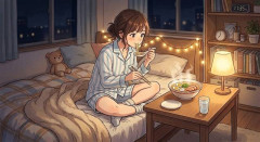 中島美嘉「寝る直前にベッドに座りラーメン」「1日4食ケンタッキーと具のないおにぎり」