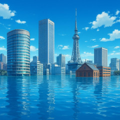 今度は名古屋市中心部が水没