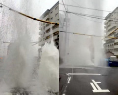 【動画】名古屋の豪雨、何かのアトラクションみたいになってしまう。