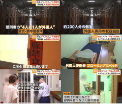 府中刑務所「4人に1人が外国人」フローリングにベッド、原則個室 、豚肉禁食など宗教や食文化に対応するおもてなしをしている模様