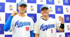 DeNAドラ1位候補・青学大の鈴木泰成・渡部海、異例の6人態勢で視察「２人とも見にきました」両選手、稲嶺スカウト高評価