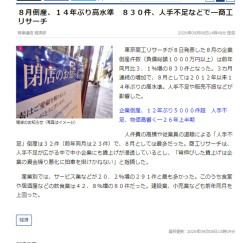 企業倒産件数、１２年ぶり５０００件突破ｗｗｗｗｗｗｗｗｗ
