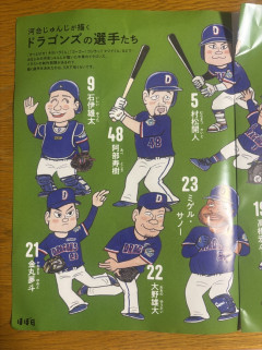 【画像】漫画家「河合じゅんじ」が描いた中日の選手のイラストｗｗｗｗｗｗｗｗ