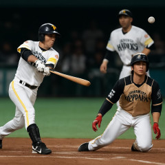 パ･リーグ H 14-1 F  ホークス周東3号2ラン、4号満塁ランニングHR、栗原35号36号2ラン 日本ハム8回に10失点   #野球