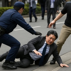 安倍晋三元首相銃撃時、警官と衝突して転倒した通行人と県が示談 被害者側に約3900万円支払いで合意   |  大和西大寺駅前  |  どーすんのこれ？🥺