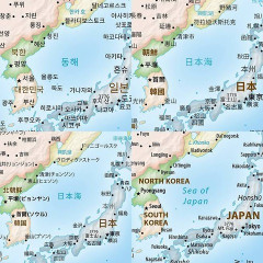 韓国、国際的に日本海を「東海」と呼ばせることができたと思ったら、新しい地図の図法でもがっつり「日本海」と表記される