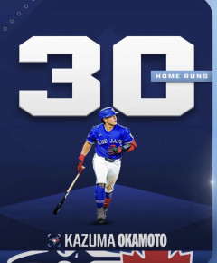 【MLB】岡本和真が30HRを達成！日本産まれの選手では5人目の快挙！ → 「大当たりの補強過ぎる」「日本人選手でも長打を打てる選手が増えてきたな」