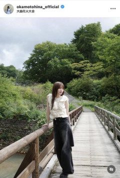 乃木坂４６・岡本姫奈が「大曲の花火大会」を満喫！ノースリ姿が「雑誌の１ページ」「花火に負けない」「スタイルがいい」