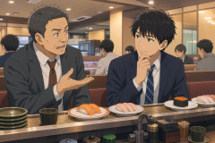 「最初にサーモンを食べるなんて邪道」回転寿司で話しかけてきた中年男性に、33歳会社員が返した「意外な一言」