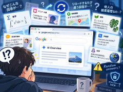 Google検索「search?si=」で質問していないAI回答がランダム表示 他人の検索履歴漏えいは未確認