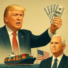 トランプ氏が掲げた成人全員への5000ドル配当 財源は関税収入とバンス副大統領   |  何億人、成人がいるのだろうか  |  関税はアメリカ国民の税金だからな…