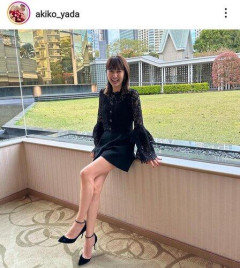 【画像】矢田亜希子さん(44)、超ミニ×スケスケで大胆脚組み