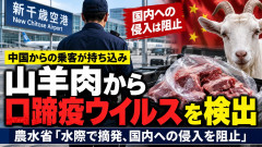 【速報】新千歳空港、中国人が口蹄疫ウイルス肉8kg持ち込みテロ