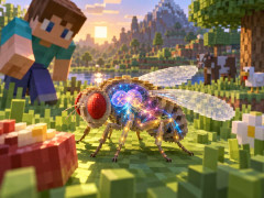 マイクラのハエに“本物の脳”を再現 16万6700ニューロンの神経接続図で動く「NeuroCraft Fly」