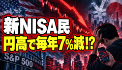 【大惨事】新NISA民、円高でS&P500を買った結果→毎年7%資産が消える模様wwwwww