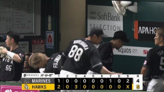 9月12日　ソフトバンク５－４ロッテ　先発小島が7回5失点、9回二死から1点差まで詰め寄るもあと一歩及ばず連敗…