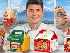 外国人「彼の英語が上手くなった！」Nickが日本のファストフードを食べまくってる