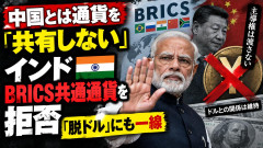 インド、米国ドルに代わって人民元をBRICS共通決済や代替通貨として使用する提案を拒否「中国と通貨を共有することは考えられない」