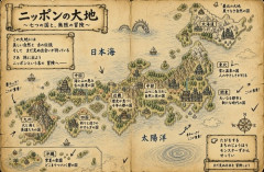 【画像】日本地図をRPG風のマップにしてみたwwwwwww