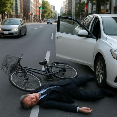 止まっていた車が開けたドアに自転車が衝突、転倒した、会社役員の男性（５９）が後続車にはねられ死亡…渋谷の明治通り   #東京