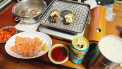 サザエ焼いてる（※画像あり）