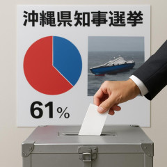 沖縄県知事選挙、６１％が辺野古沖の船転覆事故を考慮して投票   |  直接関与でもないのにすごいな影響力