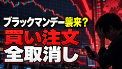 【緊急】今日ブラックマンデー到来かｗｗｗ投資家「怖くなって買い注文を全部取り消しました」