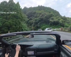 【動画】福岡の糸島峠でスピンした軽四に突っ込まれかけたポルシェ乗りの車載。