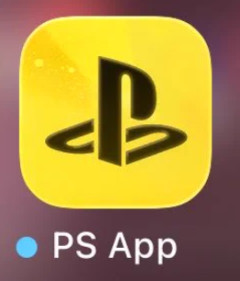 スマホのPS Appのアイコン、黄色くなる