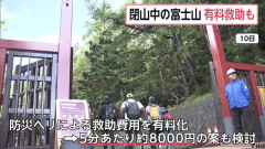 閉山中の富士山遭難でヘリ救助が有料に　5分で8000円徴収する案も