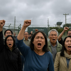 辺野古米軍キャンプ・シュワブ前で市民が怒りの声 古謝氏当選で   |  辺野古転覆事故がなければ、デニーが圧勝してた  |  民主主義否定の共産主義者ｗ