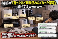 お前らが「買ったけど結局使わなくなった家電」挙げてけｗｗｗｗｗ