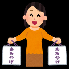 女性だけの食事会でのお土産交換