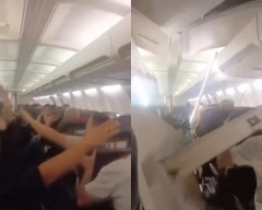 【恐怖】激しい振動で天井が崩壊したボーイング737の機内映像(((ﾟДﾟ)))