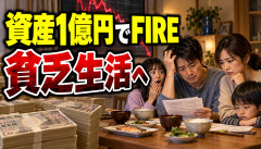 【衝撃】資産1億円FIRE民の妻「4人で贅沢したらすぐなくなる」→現在の生活がこちらｗｗｗ