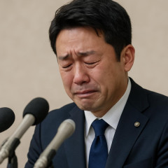 小川淳也代表が涙…代表として最後の取材対応   #中道
